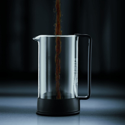 Cafetera Bodum, Con Tapa, Capacidad De 1 Litro, Negro