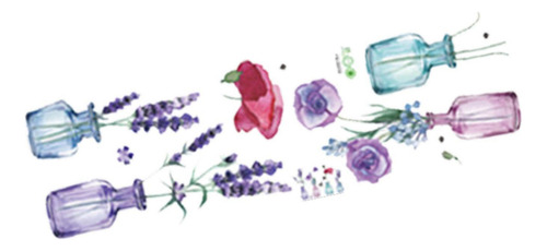 . Adhesivo De Pared Con Diseño De Florero, Versátil,