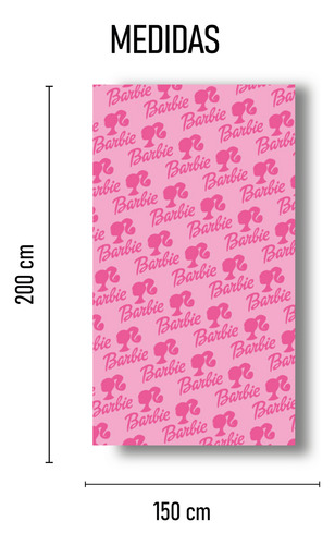 Cobija Frazada Manta Polar Barbie 1.50m X 2m Rosa Chicle