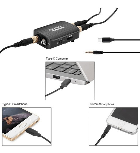 Microfone Lapela Duplo Profissional Comica Dual.lav-d03 Stc