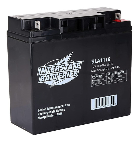 Interstate Batterie Bateria Ah Sellada Plomo Acido Sla Agm