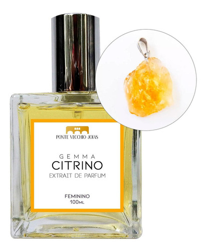 Coffret Perfume Gemma Citrino 100ml + Colar Em Prata 925