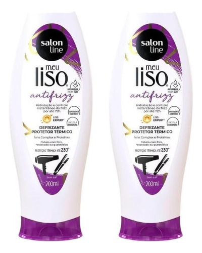 Defrizante Salon Line Meu Liso Antifrizz - Kit C/2un