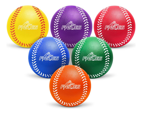 Pack De Pelotas De Beisbol Fastes, 6 Unidades, 6 Colores