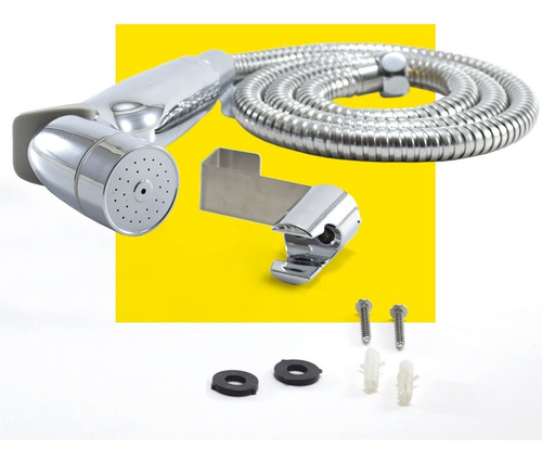 Imagen 1 de 10 de Bidet De Mano C/ Corte P/ Inodoro Duchador Gatillo + Flexibl