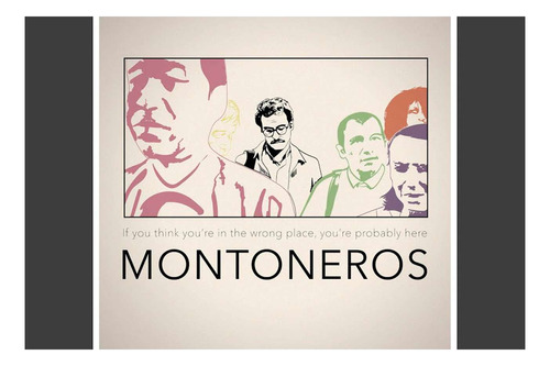 Vinilo 80x120cm Montoneros Historia Frase Ingles