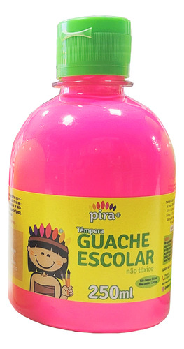 Tempera Guache Neon 250 Ml Piratininga Cores Variadas Cor Rosa Neon