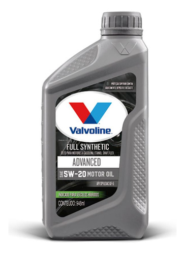 Óleo Motor Sintético Sp 5w20 Advanced Valvoline 946ml