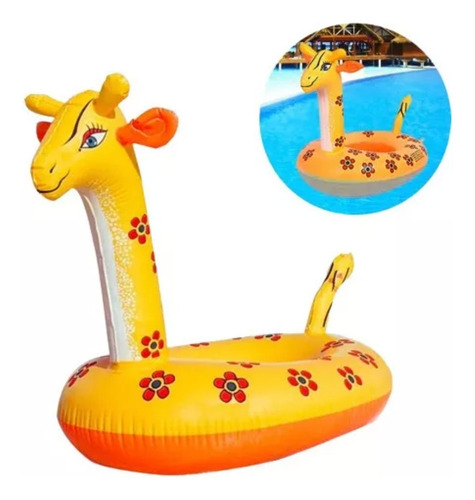 Inflable Flotador Jirafa Andadera Alberca Playa 2-5 Años