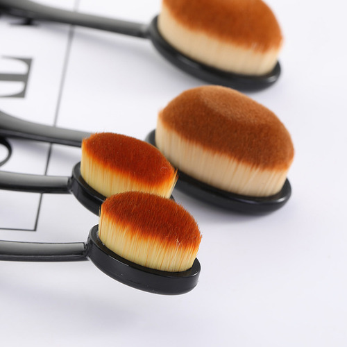 Set 3 Brochas Plana De Maquillaje Para Base Brocha