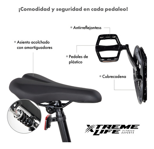 Bicicleta De Montaña Mountain Bike R29 Doble Suspensión Freno De Disco Marco De Acero Xtreme Life