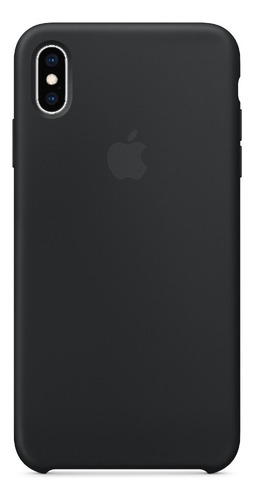 Funda Silicona Case Felpa Para iPhone XS Max Negro