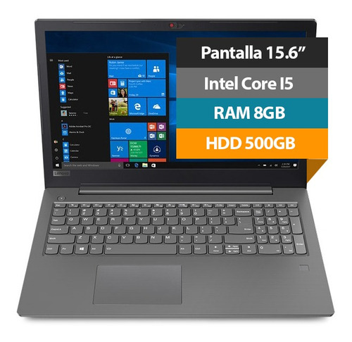 Imagen 1 de 5 de Notebook Lenovo Laptop V330 15.6 I5-7200u 8gb 500gb W10 Pro 