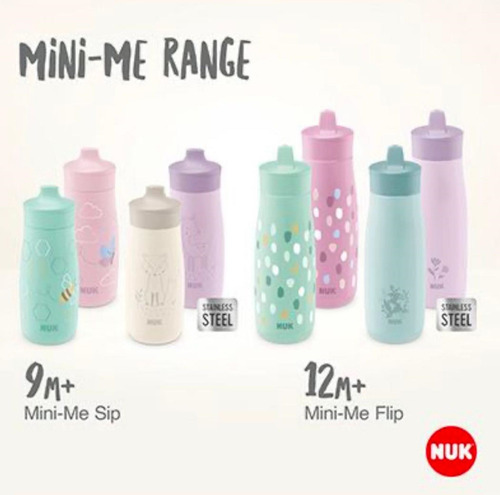 Vaso Nuk Mini Me Flip 450 Ml Con Tapa 2 En 1 Color Verde