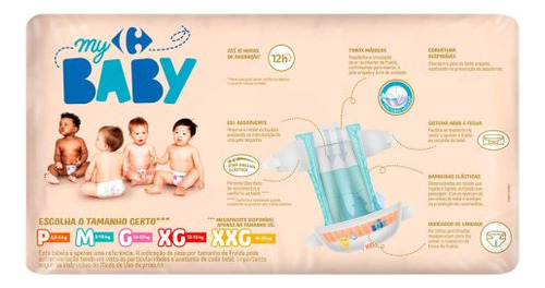 Fralda Infantil Tradicional Megapack Xg - 96 Unidades