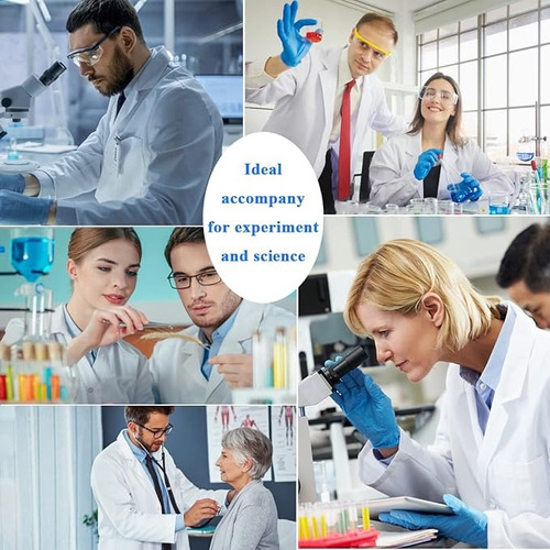 Bata Laboratorio Blanca Uniforme Médico 100% Algodón Unisex