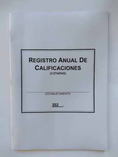 Registro Anual De Calificaciones (3 Etapas O Trimestres)