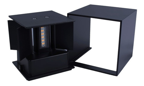 Arbotante Pared Interior Exterior Cubo Negro Led30 Maxxi