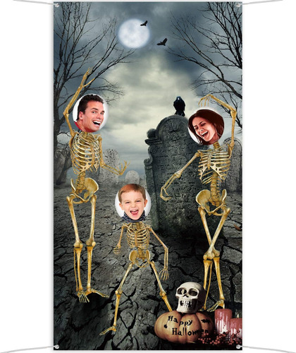 Fondo De Esqueleto De Halloween, Suministros De Fondo De Fot