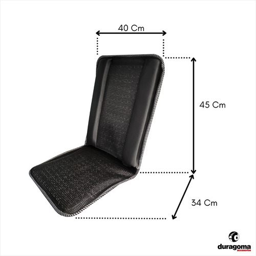 Imagen 2 de 7 de Cubre Asiento Y Respaldo Fresco Resorte Con Riñonera P/ Auto