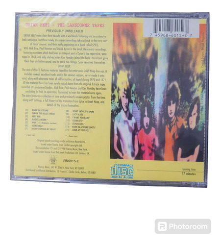 Cd Uriah Heep - The Lansdowne Tapes - Importado Lacrado