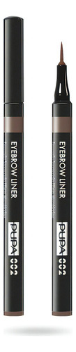 Delineador De Cejas Pupa Eyebrow Liner Color 02 Brown