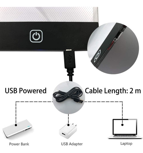 Kit De Luz A4 Soporte De Metal - Tablero De Luz Led Dia...