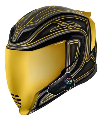 Casco Integral Icon + Intercomunicador + Visor De Color - As