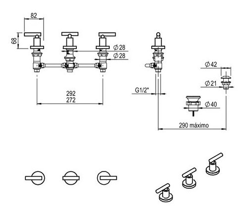 Imagen 3 de 8 de Griferia Bidet Moderno Negro Mate Lever Soho Trovani Transf