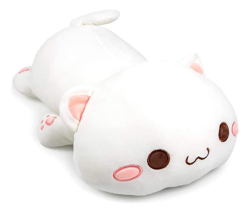 Peluche Gatito Blanco Kawaii Lindo 35 Cm