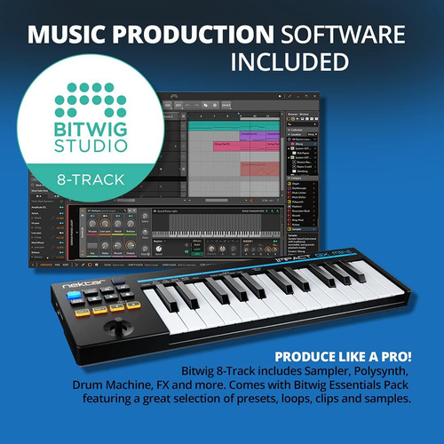 Nektar Impact Gx Mini Usb Midi Controller, 25 Teclas