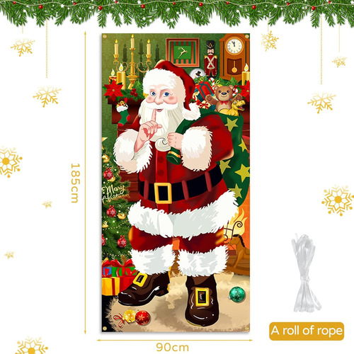 Cubierta Puerta Navidad, Decoración De Fiesta Para Hogar