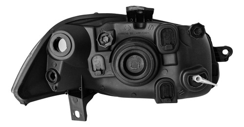 Par Farol Principal + Lâmpada Fiat Siena G4 09 10 À 15 Preto