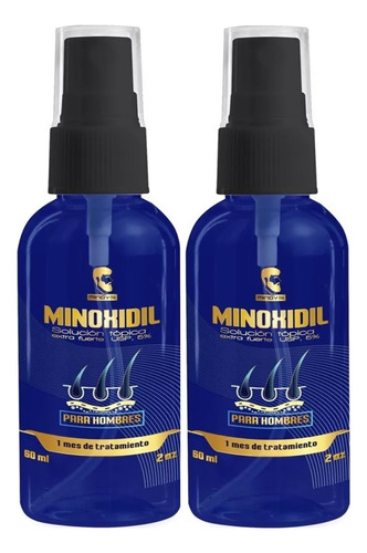 Duo 2 Minoxidil 5% Con Rociador Spray 60ml Barba Cabello