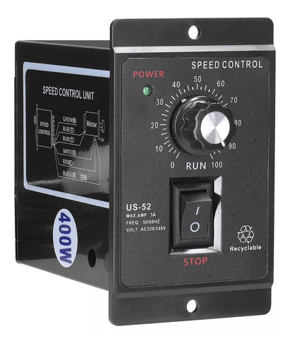 Controlador De Velocidad De Motor 400w 220v Ac