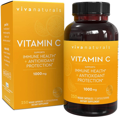 Vitamina C 250caps  Viva Naturals - Unidad a $1144