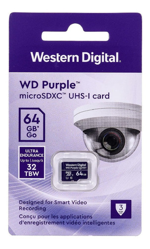 Memoria Western Digital Micro Sd Purple 64 Gb