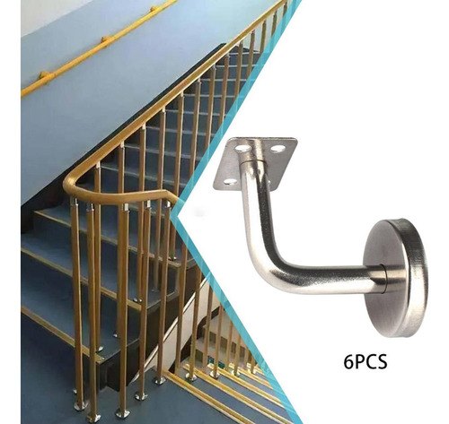 6 Piezas Soportes De Pasamanos Para Escaleras Soporte De