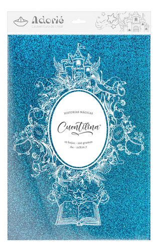 Cuentilina By Adorie- Brillos Clásicos X 10 Hojas Color Azul Príncipe Encantador