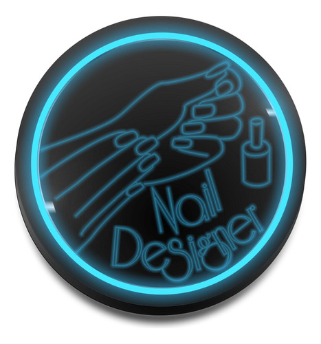 Letreiro Led Neon Personalizado Nail Design Unhas Azul