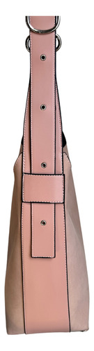 Bolsa Ysl Inspirada Le 5 A 7 Hobo Grande Bolsa + Crossbody Rosa Pálido Lisa Níquel Rosa Pálido