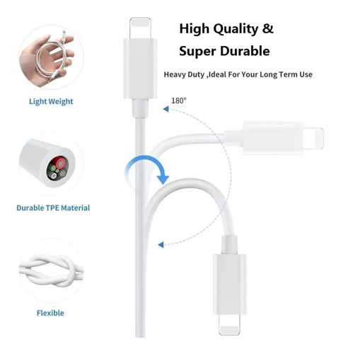 Cable Auxiliar iPhone Jack Plug 3.5mm Macho Adaptador Audio