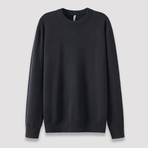 Suéter Tejido Cuello Redondo Mezcla De Lana Para Hombre