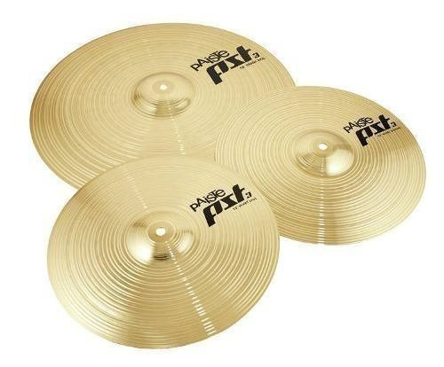  Paiste  PST3  Essential Set 1318  Set Hi Hat 13  Crash 18  Dorado  Pack 2 Unidades