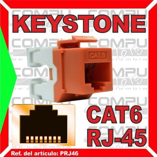 Imagen 5 de 6 de Arme Faceplate Jack Rj45 Cat 6 Ref: Prj46 Computoys Sas