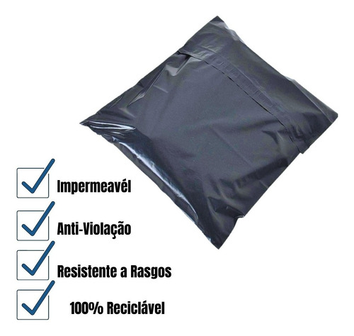 Envelope Ecológico Cinza Sedex Ecoseg 19x25 19 X 25 1000 Uni