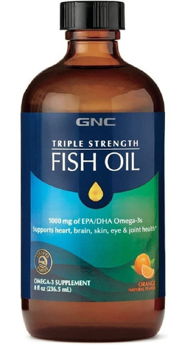 Aceite De Pescado De Triple Potencia Gnc (236.5 Ml)