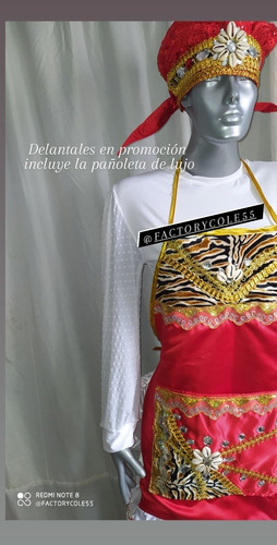 Delantal Con Quilla O Pañoleta Santeria Santo Factorycole