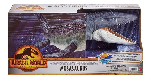 Imagen 1 de 2 de Jurassic World Mosasaurus Dinosaurio 71cms. Mattel 