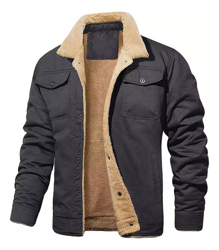 Chaqueta Acolchada De Invierno Para Hombre Con Cálido Forro